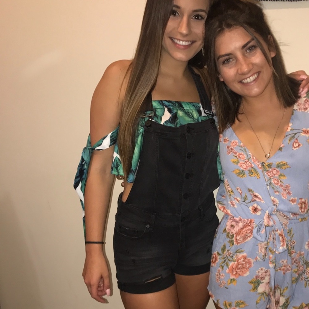 Black shorts overalls